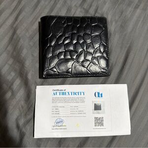 Valentino Black Crocodile Embossed Wallet